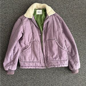 BDG Lavender Jacket with Cream Sherpa Collar